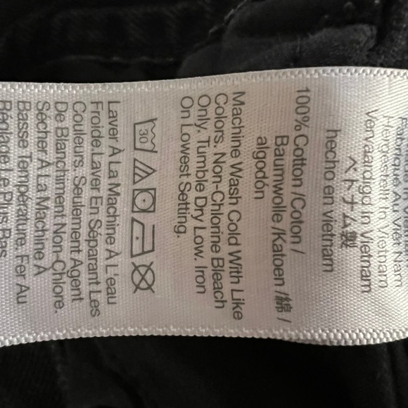 Madewell Black Wide Leg Pleated Denim Trouser Jeans Women's Size 26 - Picture 9 of 9